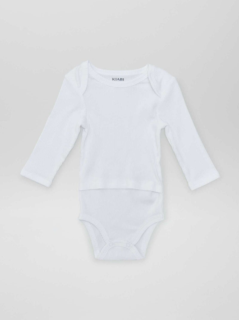 Pack de 2 bodies - colección fácil de poner blanco - Kiabi
