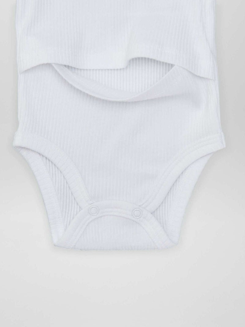 Pack de 2 bodies - colección fácil de poner blanco - Kiabi