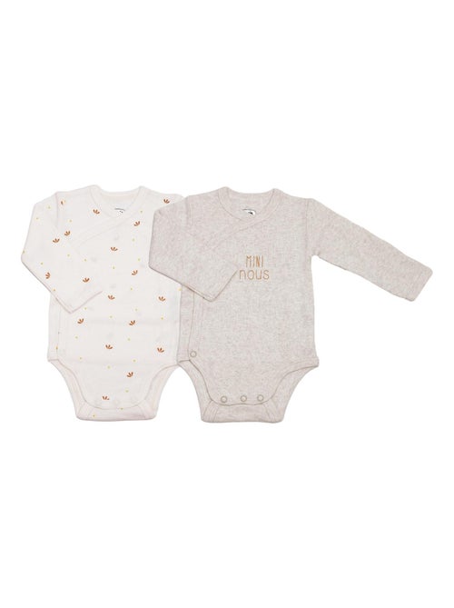 Pack de 2 bodies bebé mangas largas - Mini nous - Kiabi