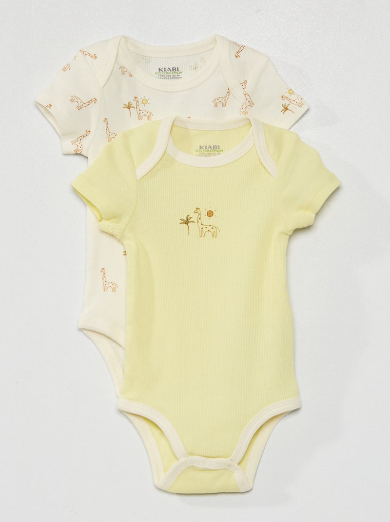 Pack de 2 bodies BEIGE - Kiabi