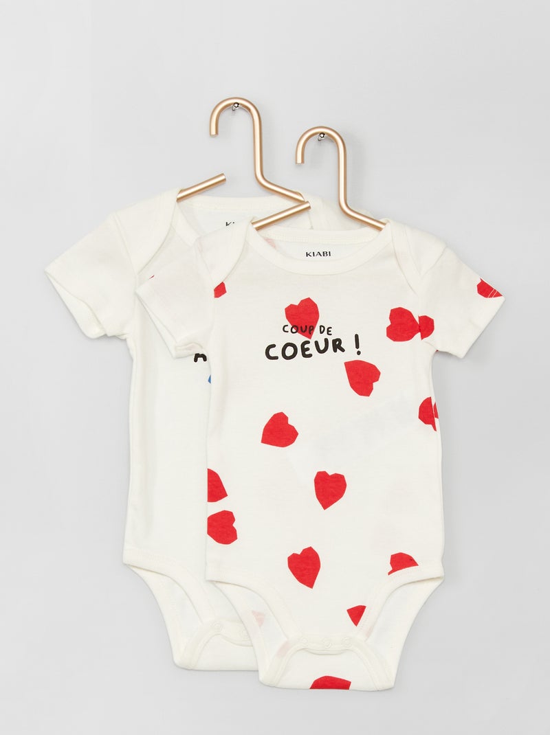 Pack de 2 bodies BLANCO - Kiabi