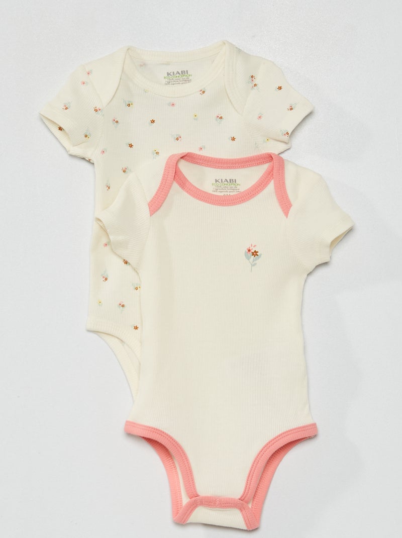 Pack de 2 bodies BLANCO - Kiabi