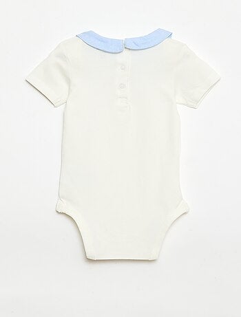 Pack de 2 bodies con cuello Claudine