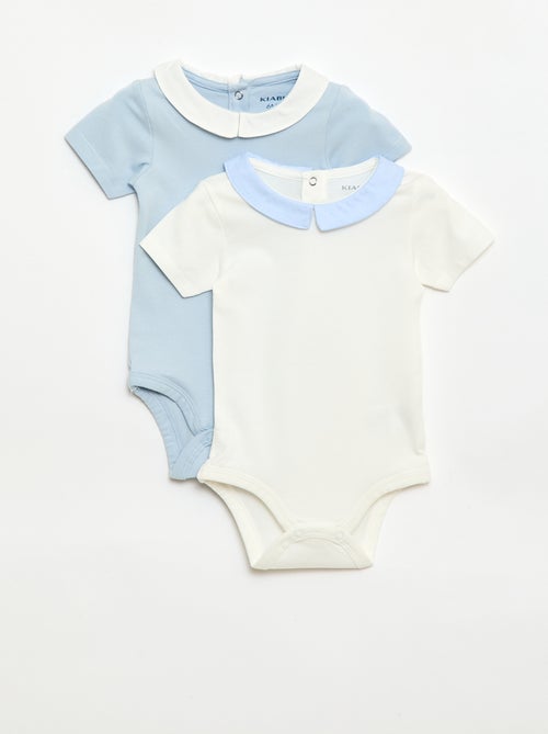 Pack de 2 bodies con cuello Claudine - Kiabi