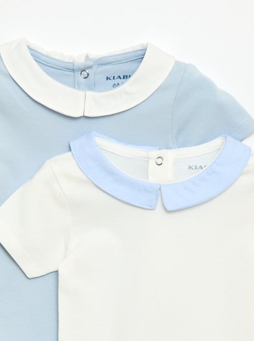 Pack de 2 bodies con cuello Claudine - Kiabi