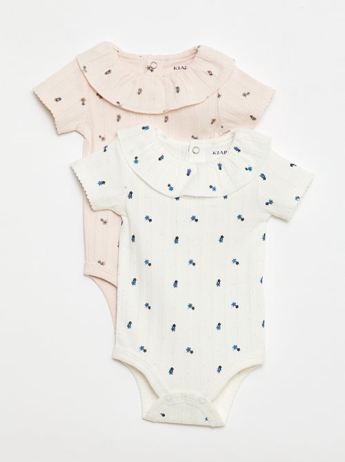 Pack de 2 bodies con cuello volante - Kiabi