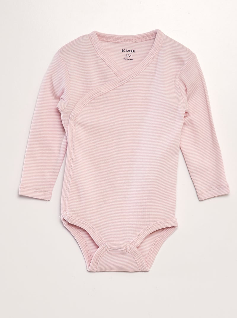 Pack de 2 bodies con forma cruzada BLANCO - Kiabi