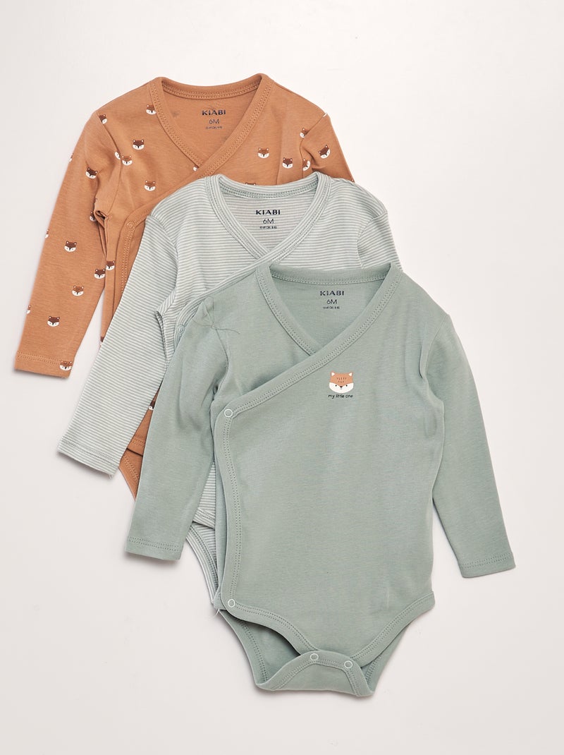 Pack de 2 bodies con forma cruzada NARANJA - Kiabi