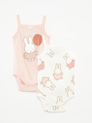 Pack de 2 bodies con tirantes finos 'Miffy' - 2 piezas