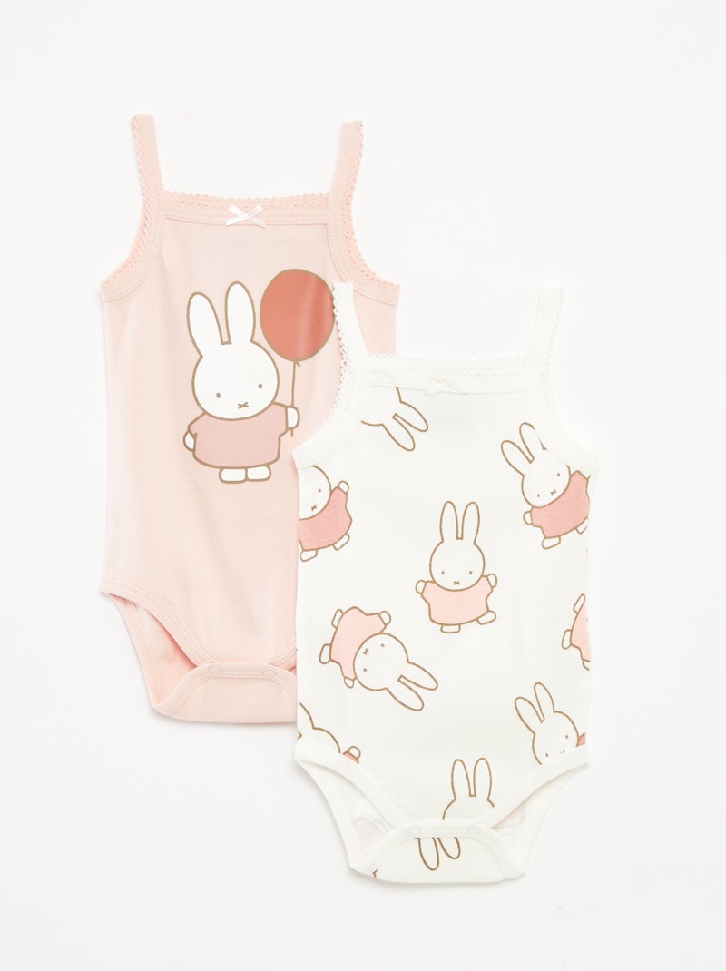 Pack de 2 bodies con tirantes finos 'Miffy' - 2 piezas BEIGE - Kiabi