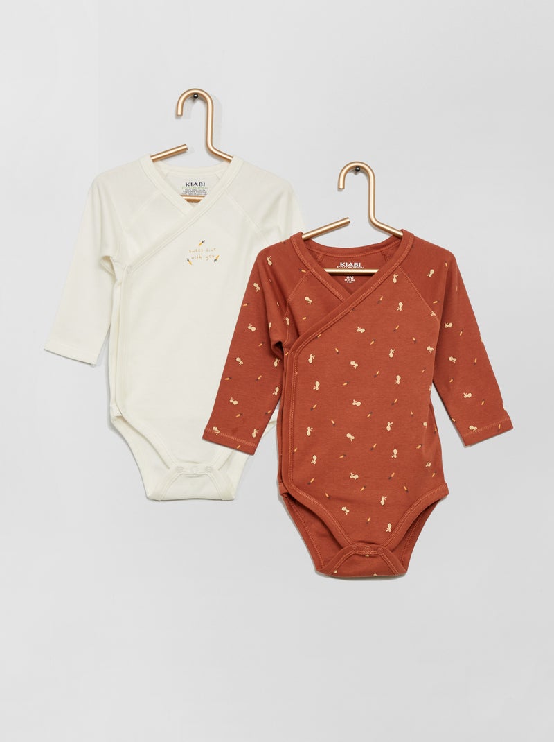 Pack de 2 bodies cruzados ROJO - Kiabi