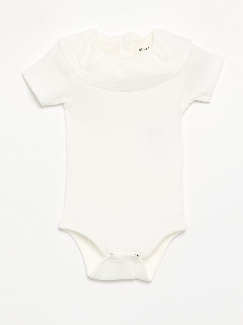 Pack de 2 bodies de canalé fino Beige - Kiabi