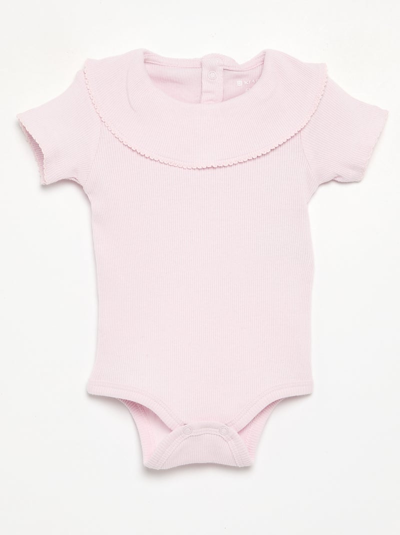 Pack de 2 bodies de canalé fino Rosa - Kiabi