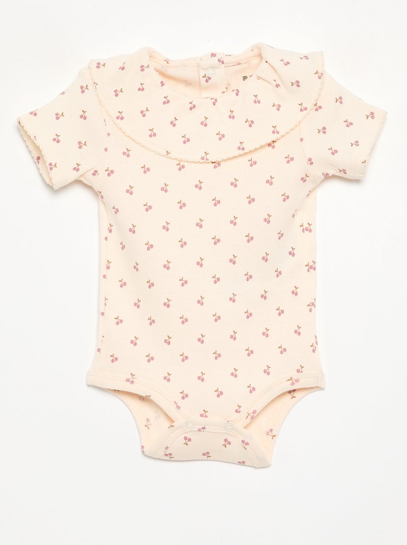 Pack de 2 bodies de canalé fino Rosa - Kiabi