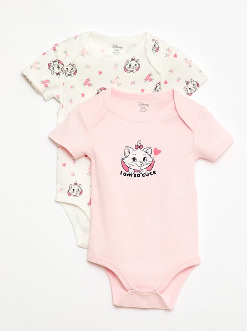 Pack de 2 bodies de manga corta 'Disney' 'Marie' - Kiabi