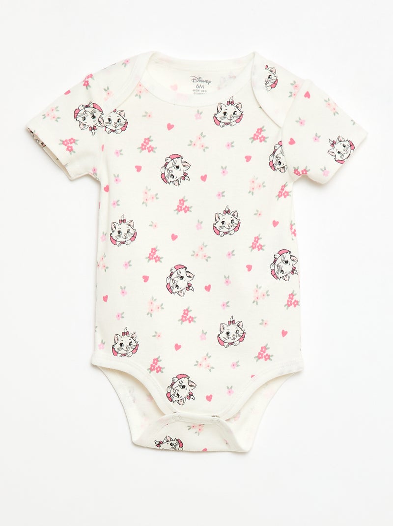 Pack de 2 bodies de manga corta 'Disney' 'Marie' Rosa - Kiabi