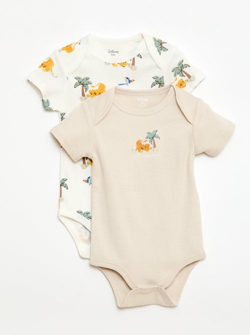 Pack de 2 bodies de manga corta 'Disney' 'Simba' - Kiabi