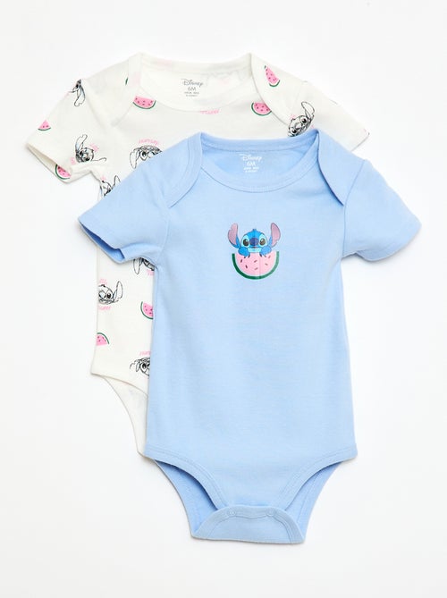 Pack de 2 bodies de manga corta 'Disney' 'Stitch' - Kiabi