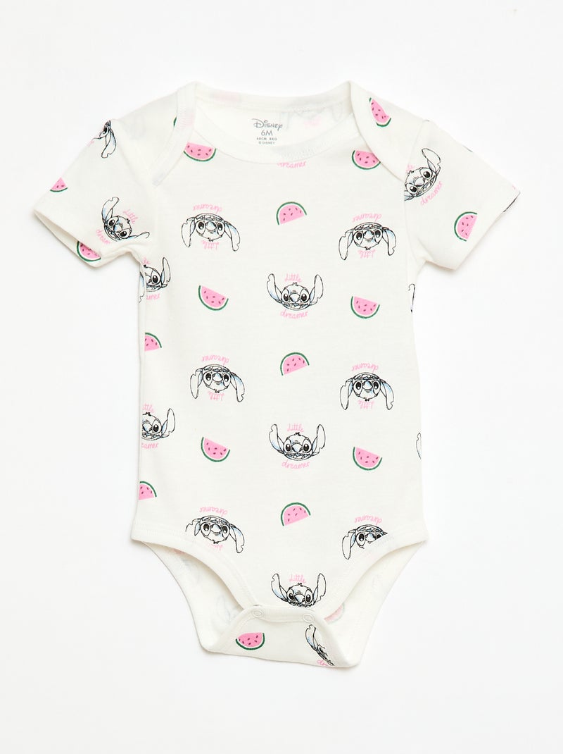 Pack de 2 bodies de manga corta 'Disney' 'Stitch' Azul - Kiabi