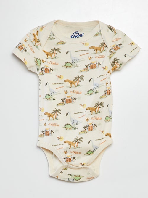 Pack de 2 bodies de manga corta 'Jurassic Park' 'Universal' - Kiabi