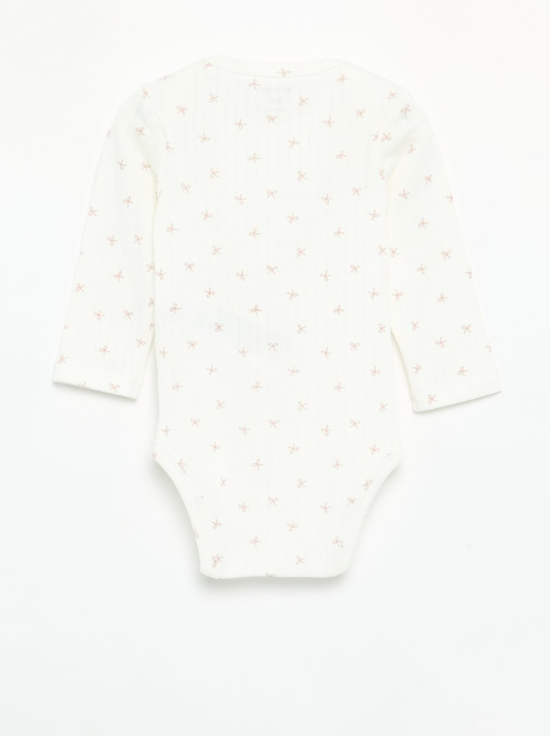 Pack de 2 bodies de manga larga Beige - Kiabi