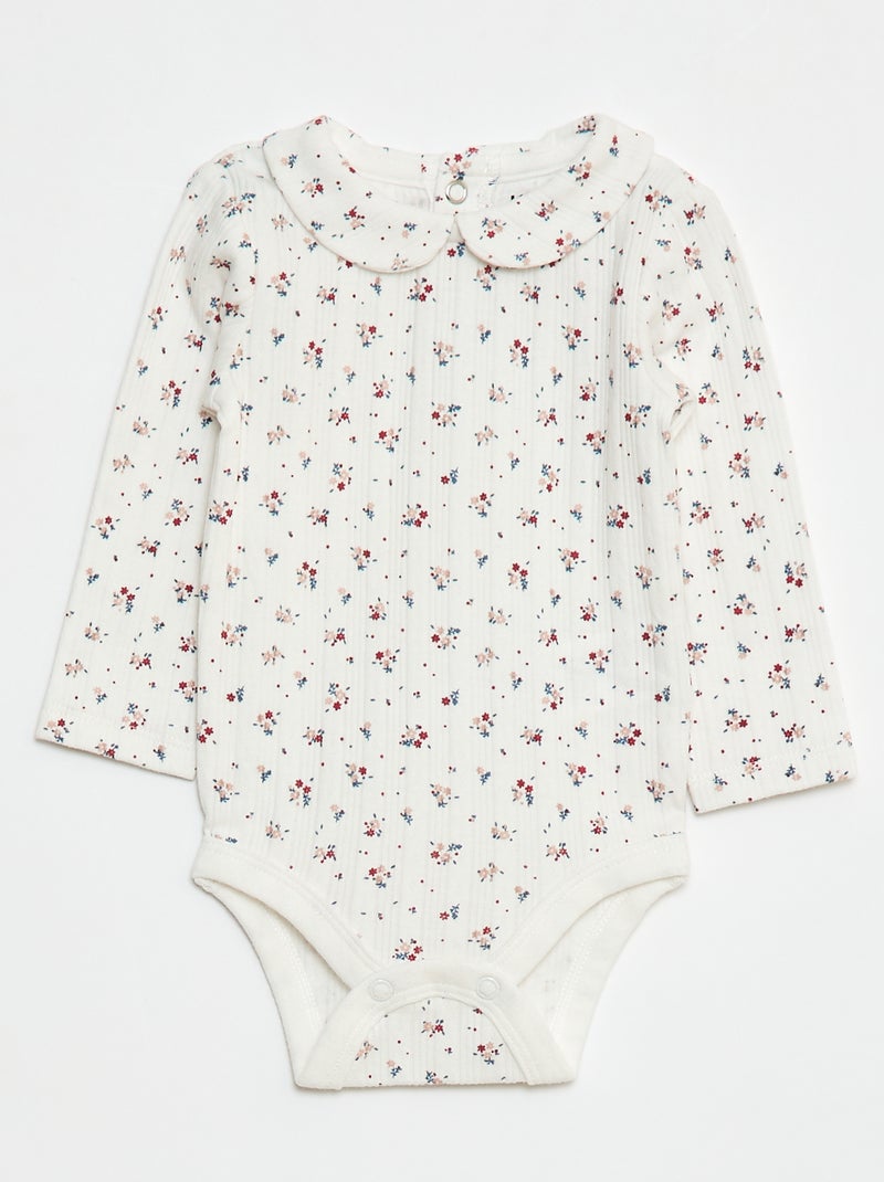 Pack de 2 bodies de punto Blanco - Kiabi