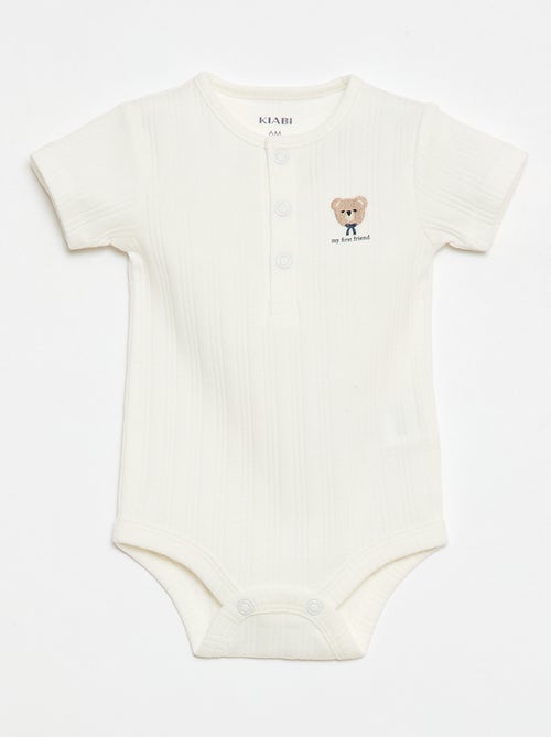 Pack de 2 bodies de punto canalé - Kiabi