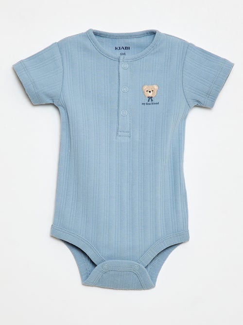 Pack de 2 bodies de punto canalé - Kiabi