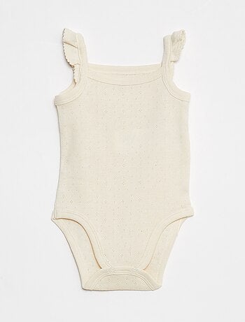 Pack de 2 bodies de punto con tirantes con volantes