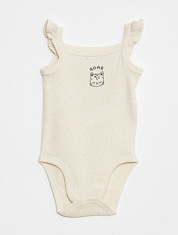Pack de 2 bodies de punto con tirantes con volantes
