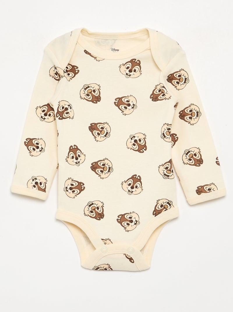 Pack de 2 bodies 'Disney' 'Chip y Dale' Beige - Kiabi