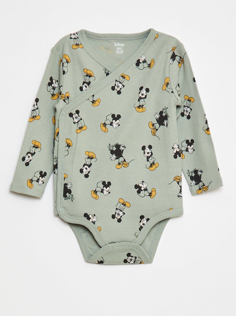 Pack de 2 bodies 'Disney' 'Mickey' Verde - Kiabi