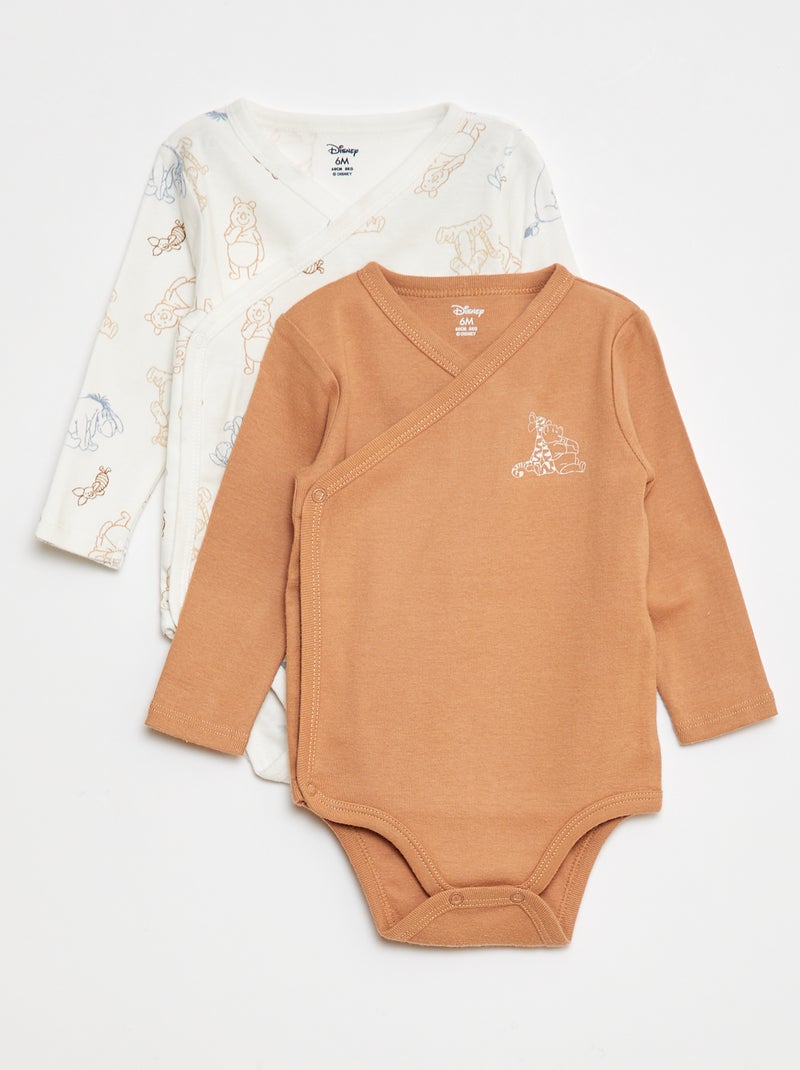 Pack de 2 bodies 'Disney' 'Winnie' Marron - Kiabi