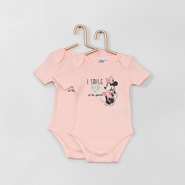 Pack De 2 Bodies Eco Concepcion Minnie De Disney Bebe Nina Rosa Kiabi 11 00