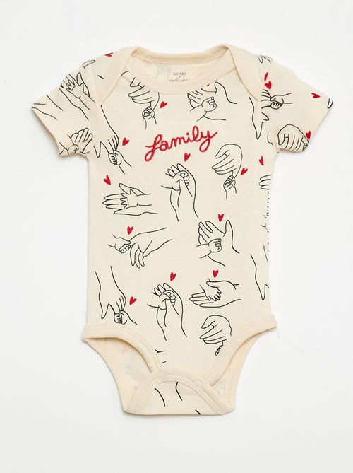 Pack de 2 bodies estampados family 'Agathe Sorlet x Kiabi' - San Valentín - Kiabi