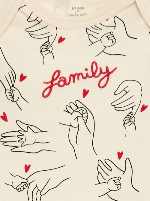 Pack de 2 bodies estampados family 'Agathe Sorlet x Kiabi' - San Valentín - Kiabi