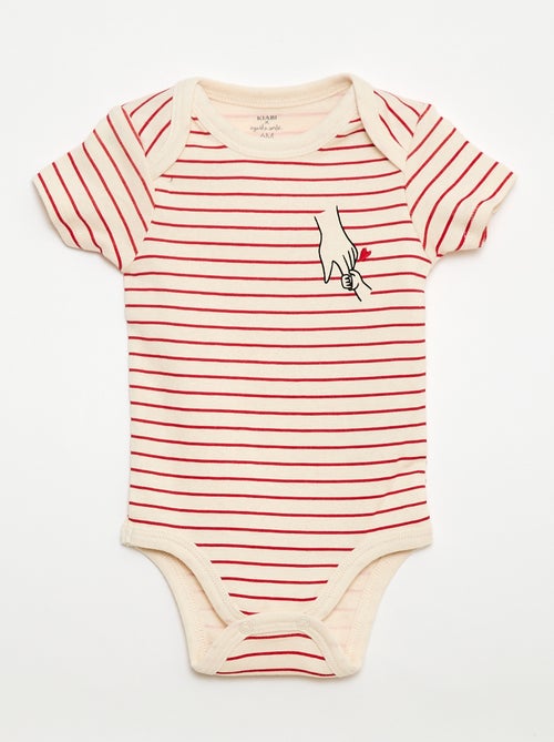 Pack de 2 bodies estampados family 'Agathe Sorlet x Kiabi' - San Valentín - Kiabi