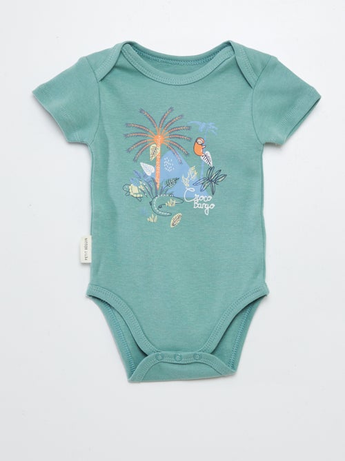 Pack de 2 bodies estampados 'Petit Béguin' - Kiabi