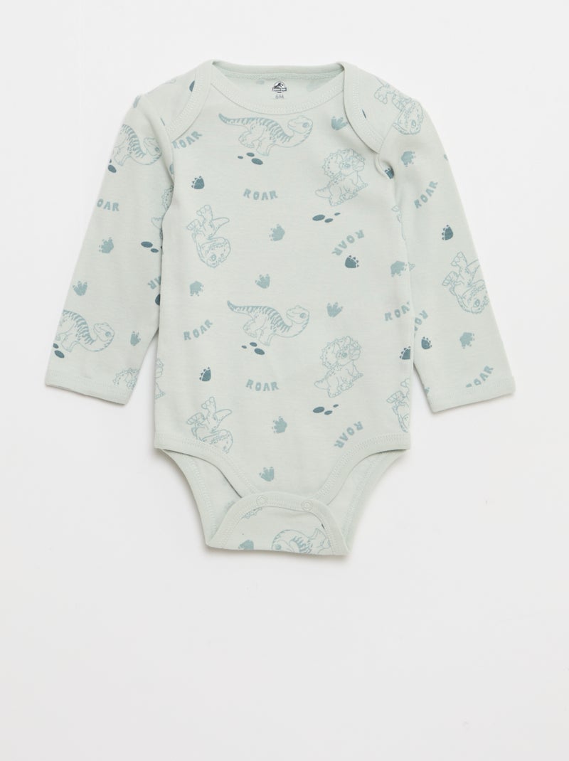 Pack de 2 bodies 'Jurassic Park' Verde - Kiabi