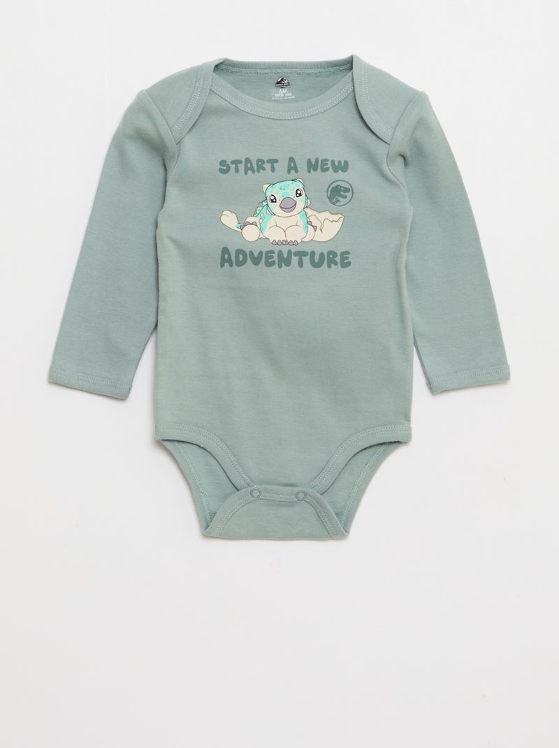 Pack de 2 bodies 'Jurassic Park' Verde - Kiabi