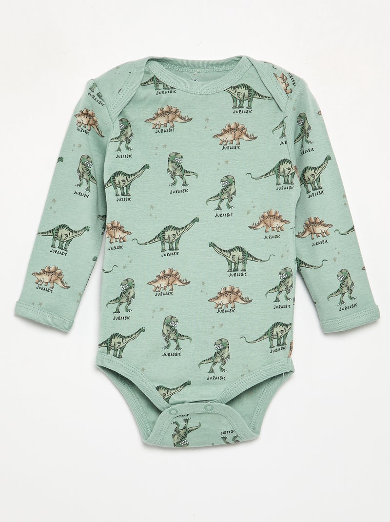 Pack de 2 bodies 'Jurassic world' Verde - Kiabi