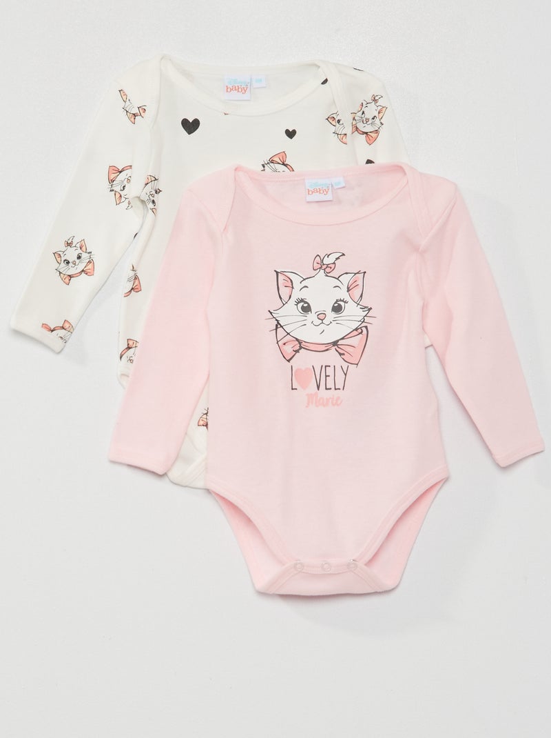 Pack de 2 bodies 'Marie' 'Los Aristogatos' ROSA - Kiabi