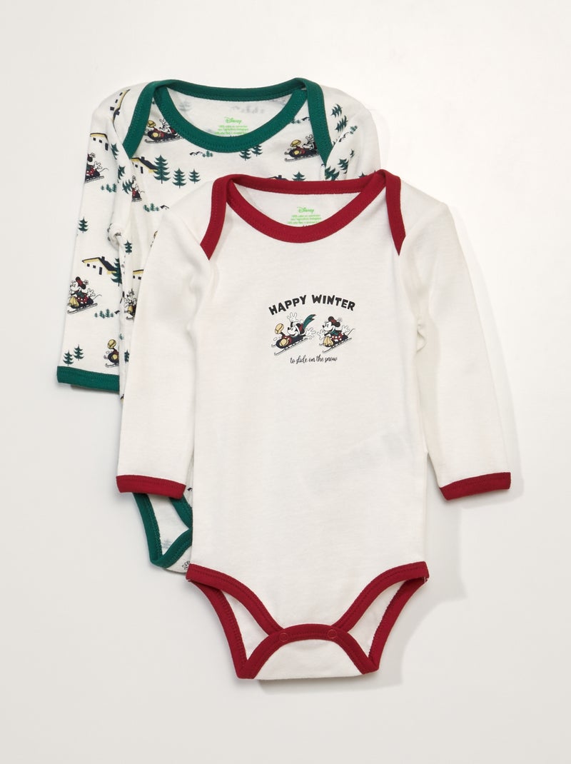 Pack de 2 bodies 'Mickey' BLANCO - Kiabi