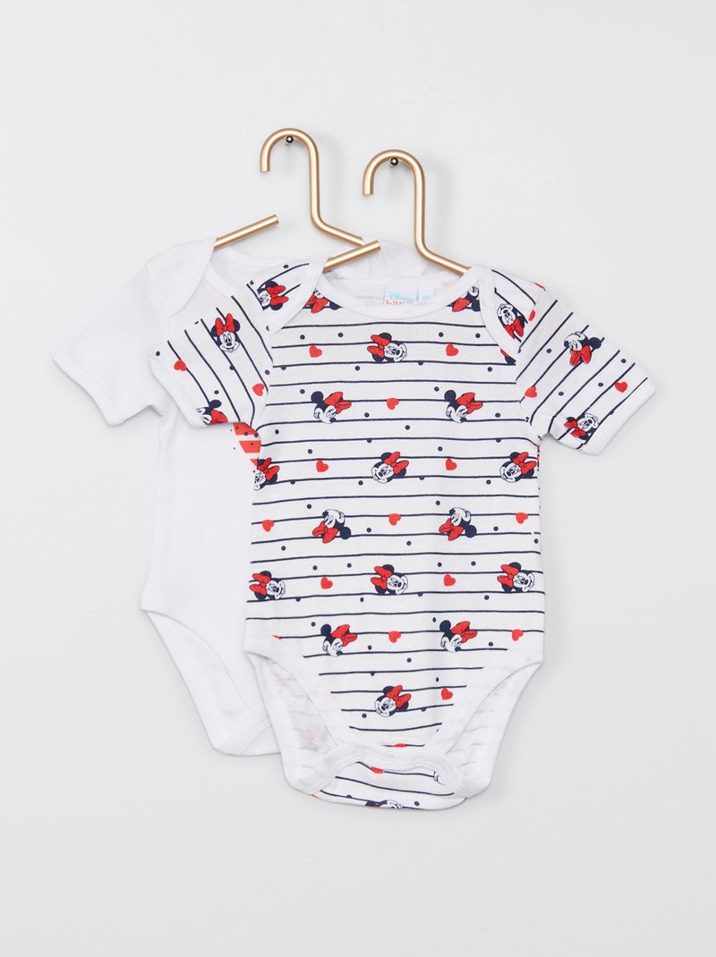 Pack de 2 bodies 'Minnie' de 'Disney' BEIGE - Kiabi