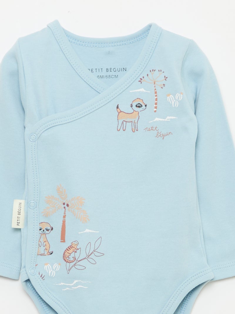 Pack de 2 bodies 'Petit Béguin' Azul - Kiabi