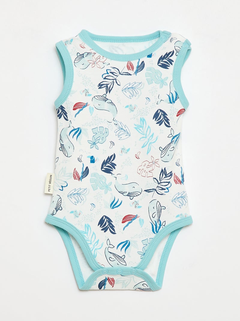 Pack de 2 bodies 'Petit Béguin' Azul - Kiabi