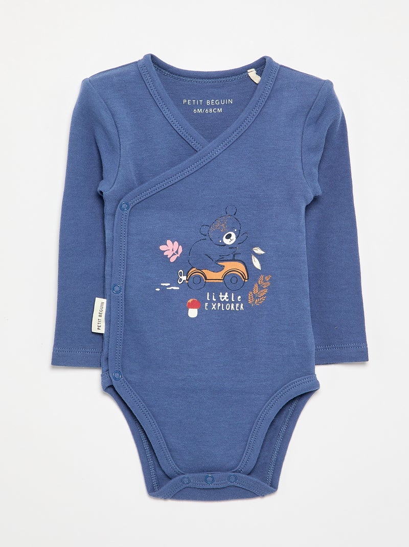 Pack de 2 bodies 'Petit Béguin' Azul - Kiabi