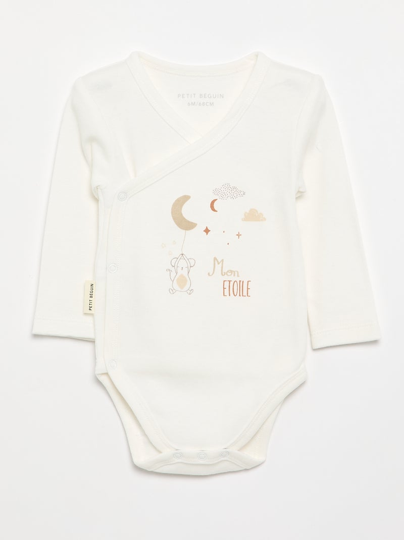 Pack de 2 bodies 'Petit Béguin' Blanco - Kiabi