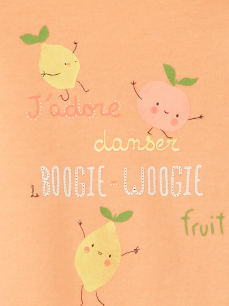 Pack de 2 bodies 'Petit Beguin' NARANJA - Kiabi