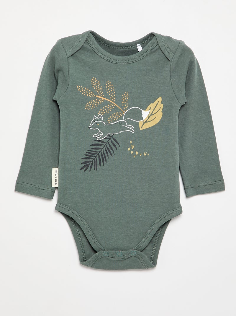 Pack de 2 bodies 'Petit Béguin' Verde - Kiabi